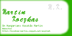 martin koczkas business card